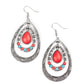 Terra Teardrops - Red - Paparazzi Earring Image