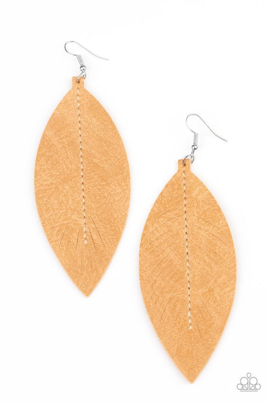 Naturally Beautiful - Brown - Paparazzi Earring Image