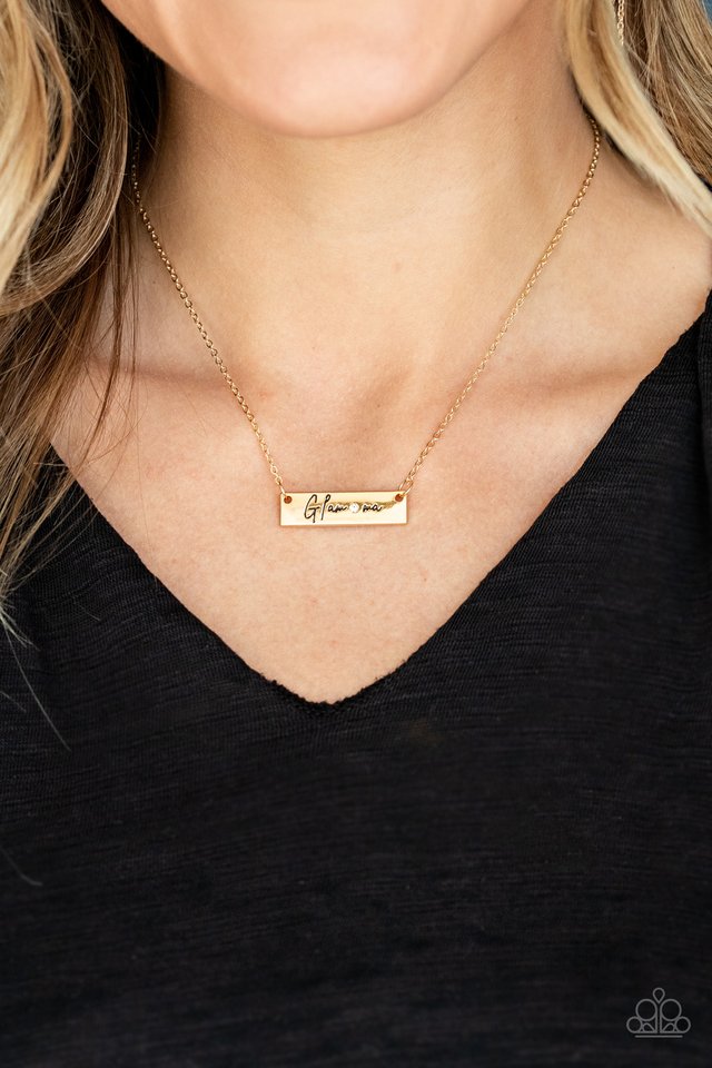 The GLAM-ma - Gold - Paparazzi Necklace Image