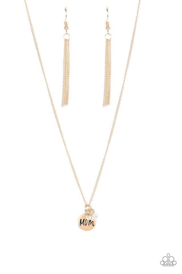 Mom Mode - Gold - Paparazzi Necklace Image