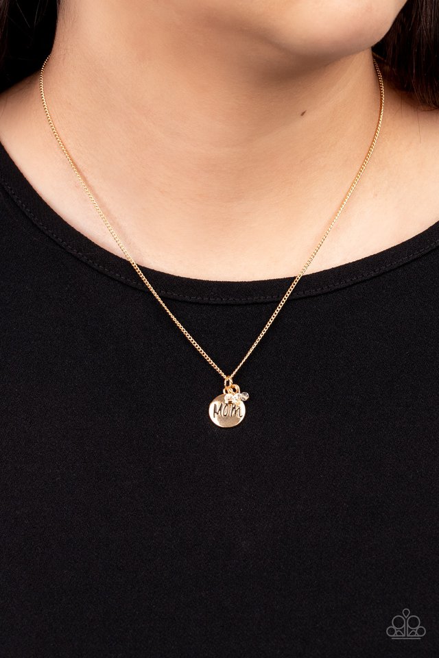 Mom Mode - Gold - Paparazzi Necklace Image