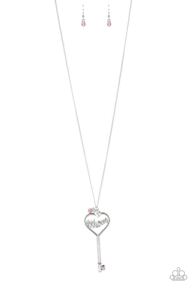The Key To Moms Heart - Pink - Paparazzi Necklace Image
