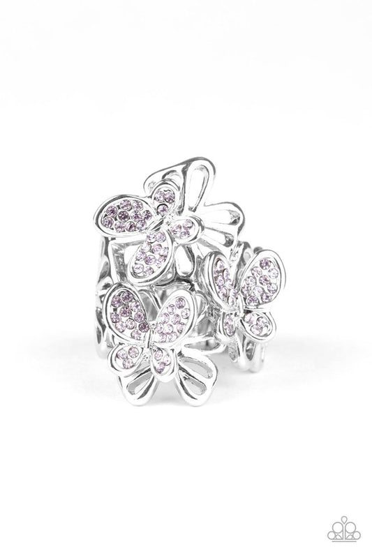 Flighty Flutter - Purple - Paparazzi Ring Image