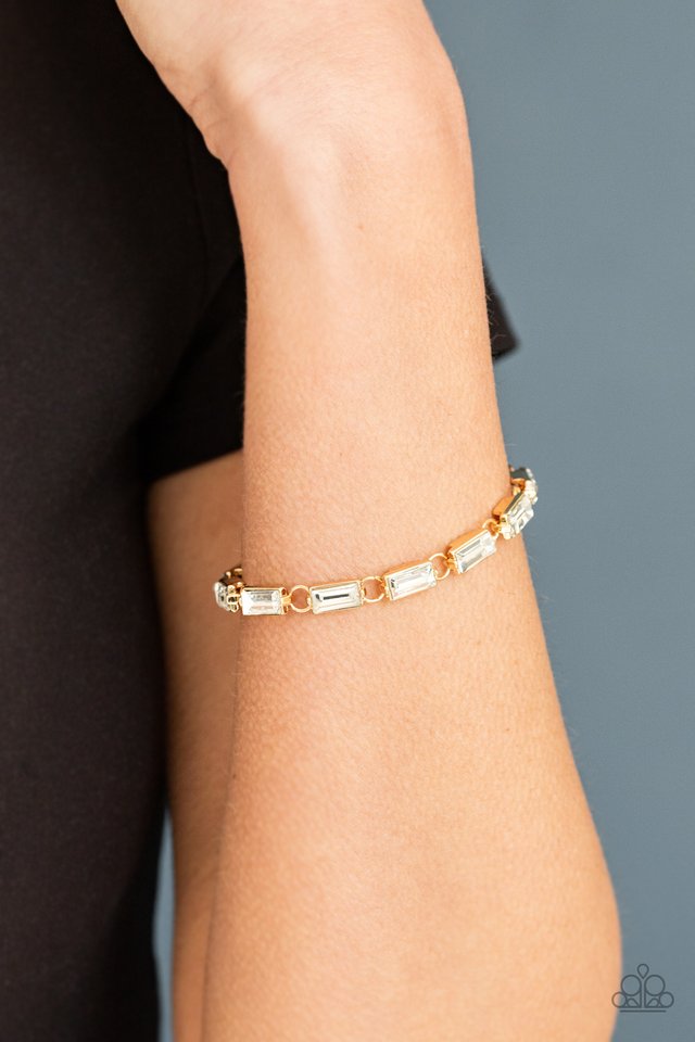 Irresistibly Icy - Gold - Paparazzi Bracelet Image