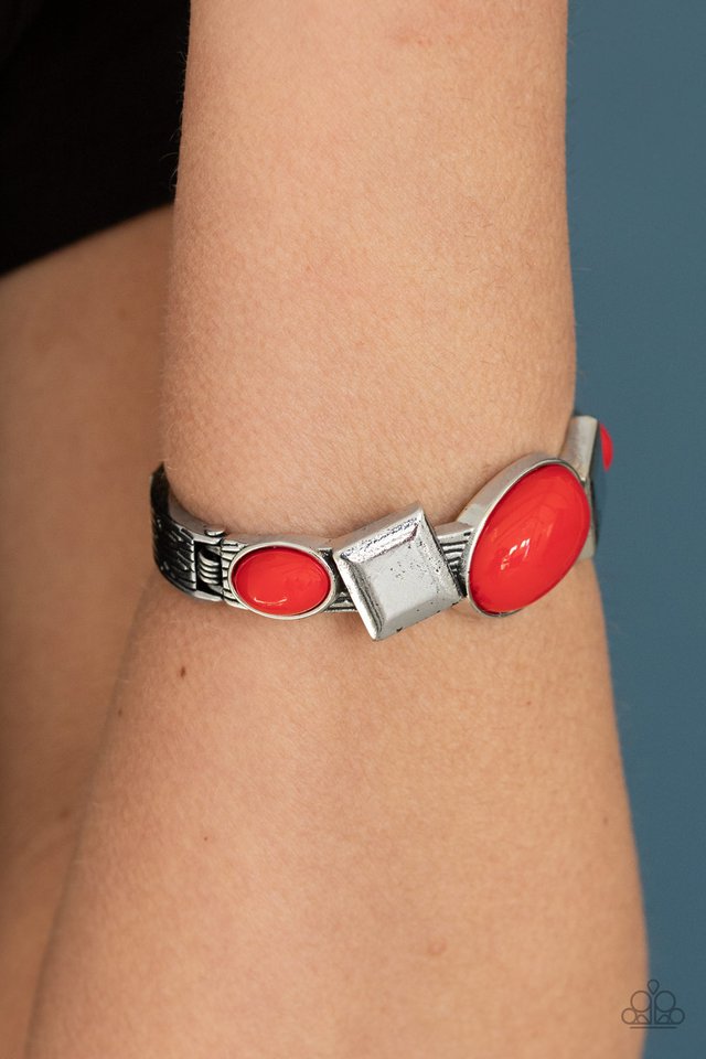 Abstract Appeal - Red - Paparazzi Bracelet Image