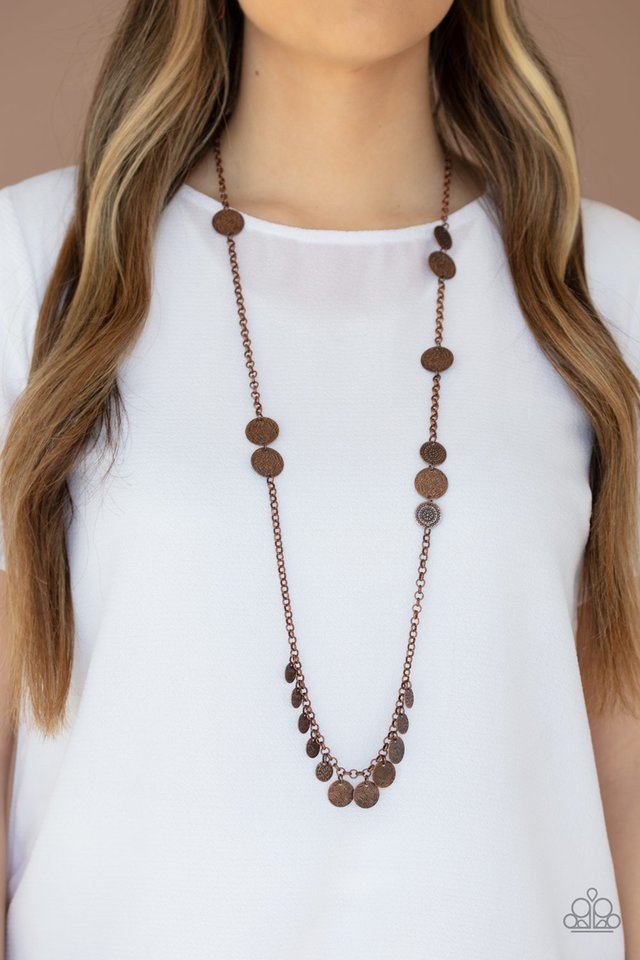 Trailblazing Trinket - Copper - Paparazzi Necklace Image