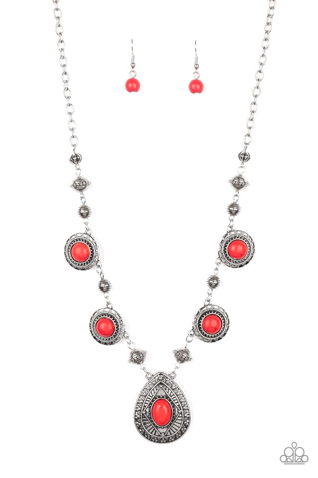 Mayan Magic - Red - Paparazzi Necklace Image