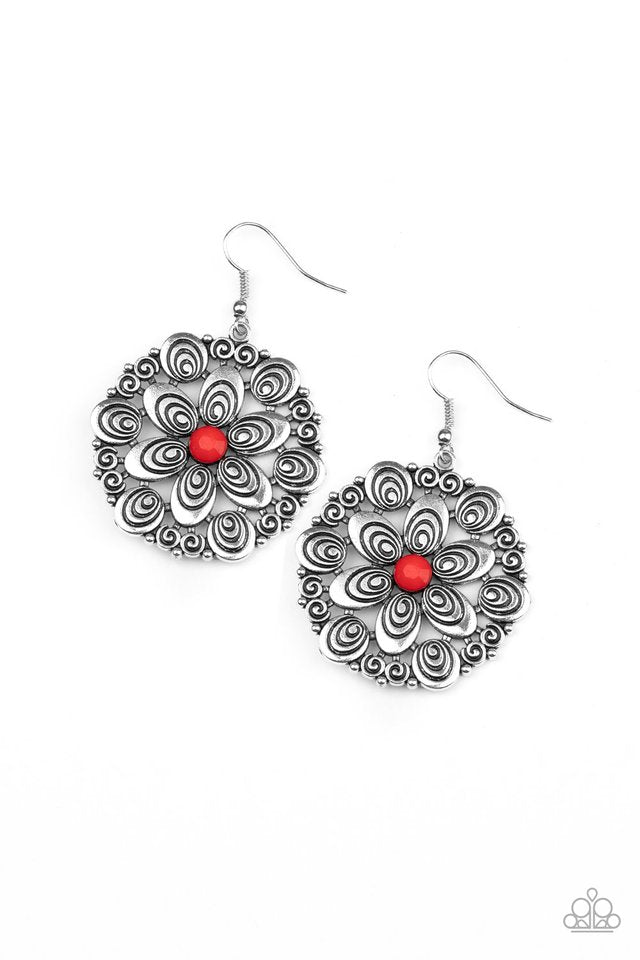 Grove Groove - Red - Paparazzi Earring Image