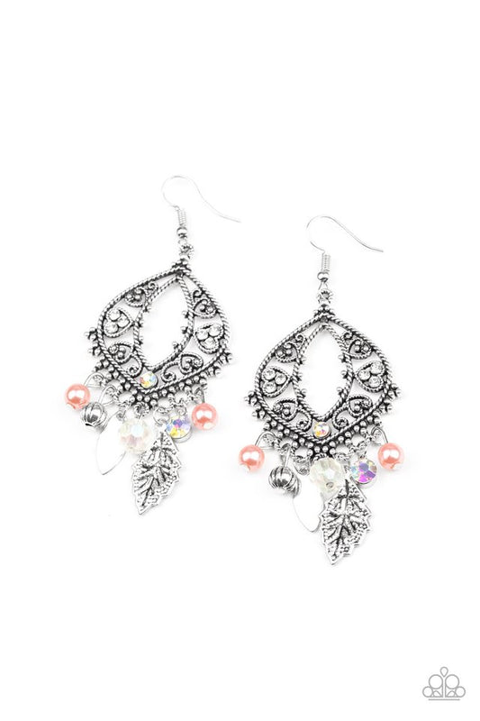 Garden Picnic - Orange - Paparazzi Earring Image