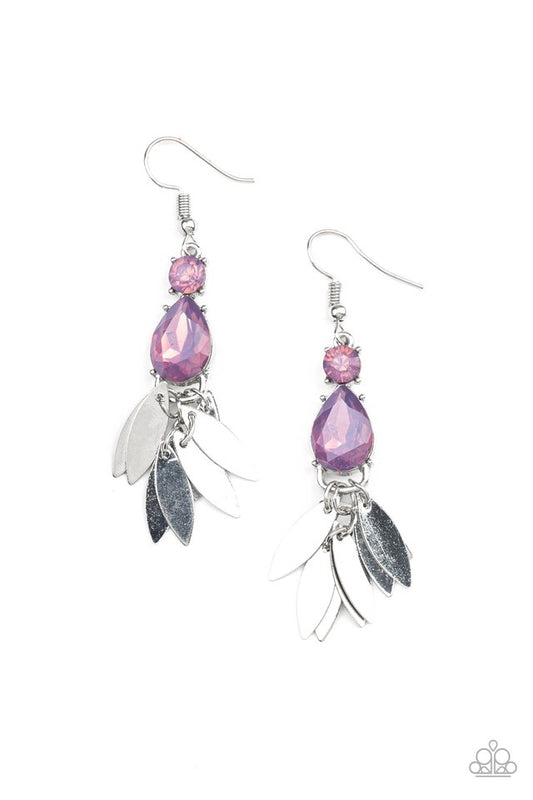 Tropical Tranquility - Purple - Paparazzi Earring Image