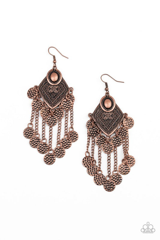 Garden Explorer - Copper - Paparazzi Earring Image