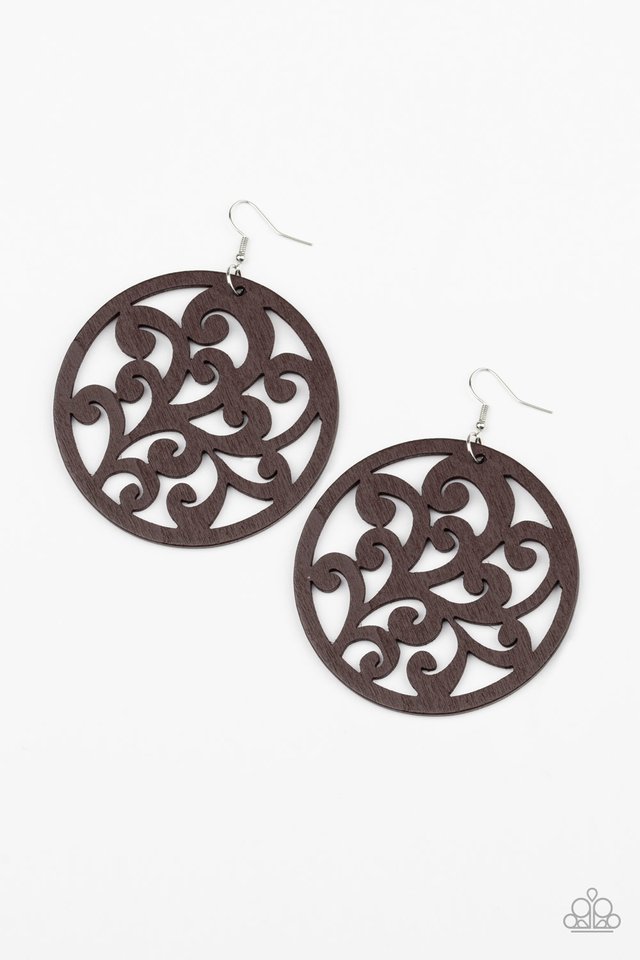 Fresh Off The Vine - Brown - Paparazzi Earring Image