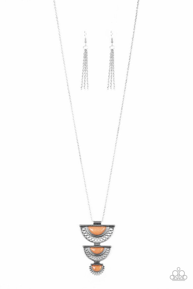 Serene Sheen - Orange - Paparazzi Necklace Image