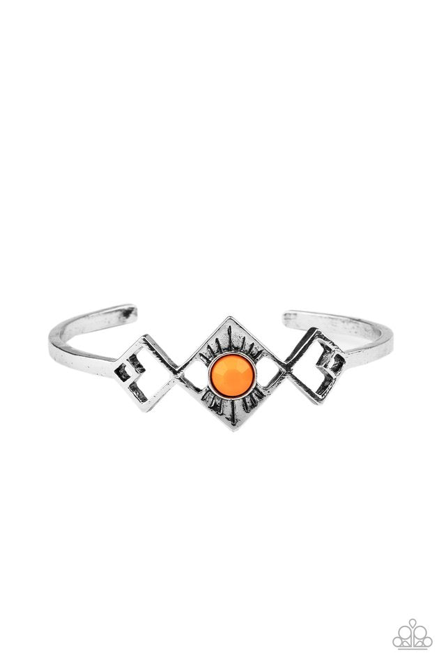 Dainty Deco - Orange - Paparazzi Bracelet Image