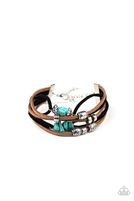 Rocky Mountain Rebel - Blue - Paparazzi Bracelet Image
