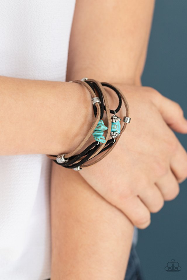 Rocky Mountain Rebel - Blue - Paparazzi Bracelet Image