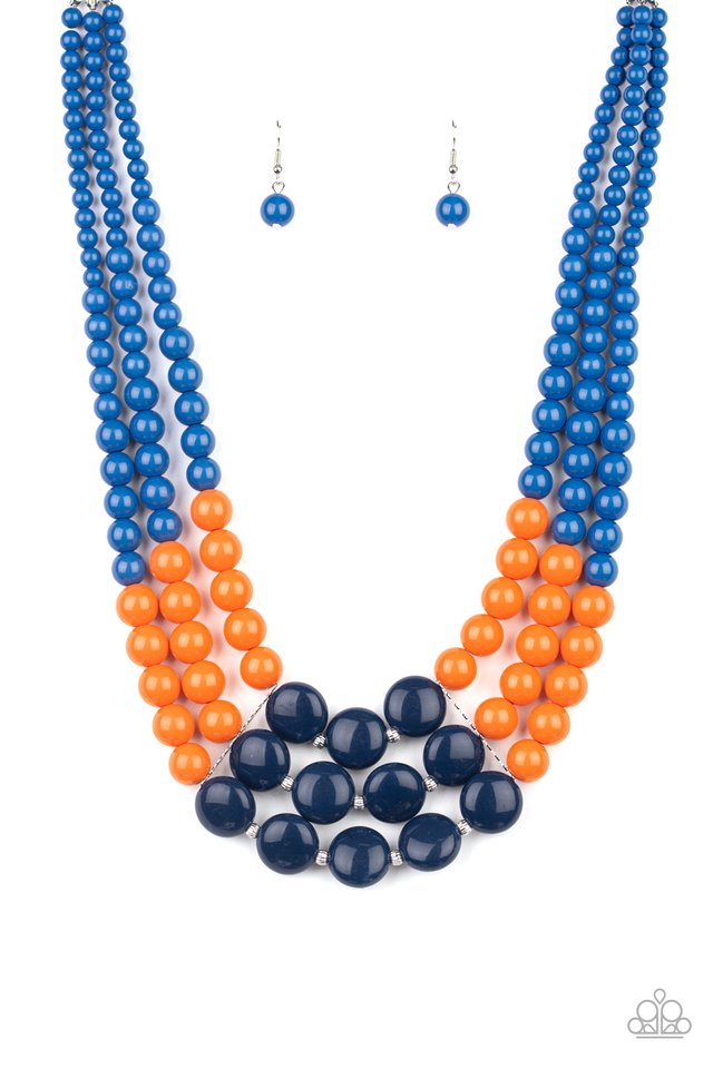 Beach Bauble - Blue - Paparazzi Necklace Image