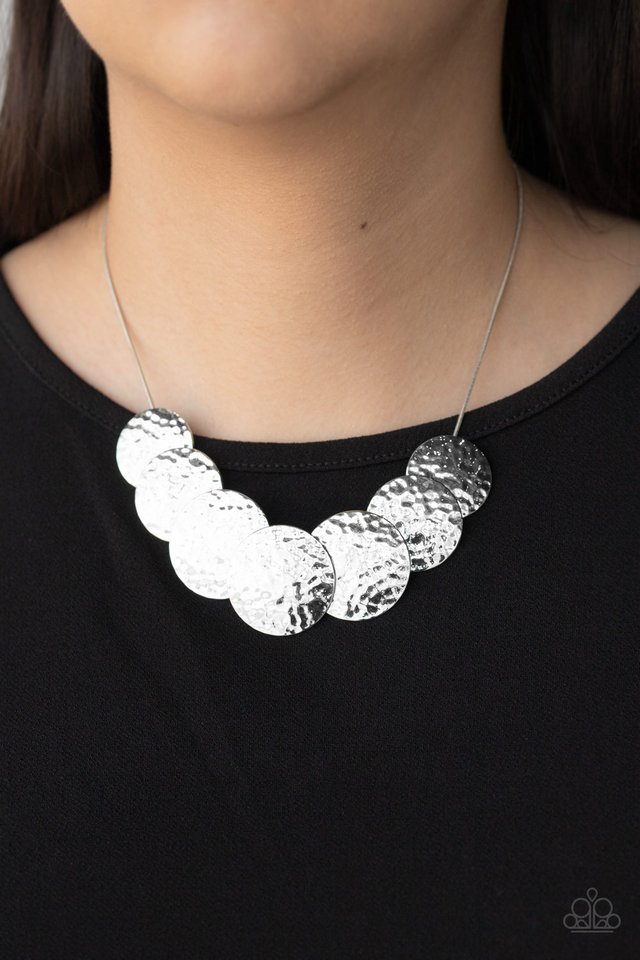 RADIAL Waves - Silver - Paparazzi Necklace Image