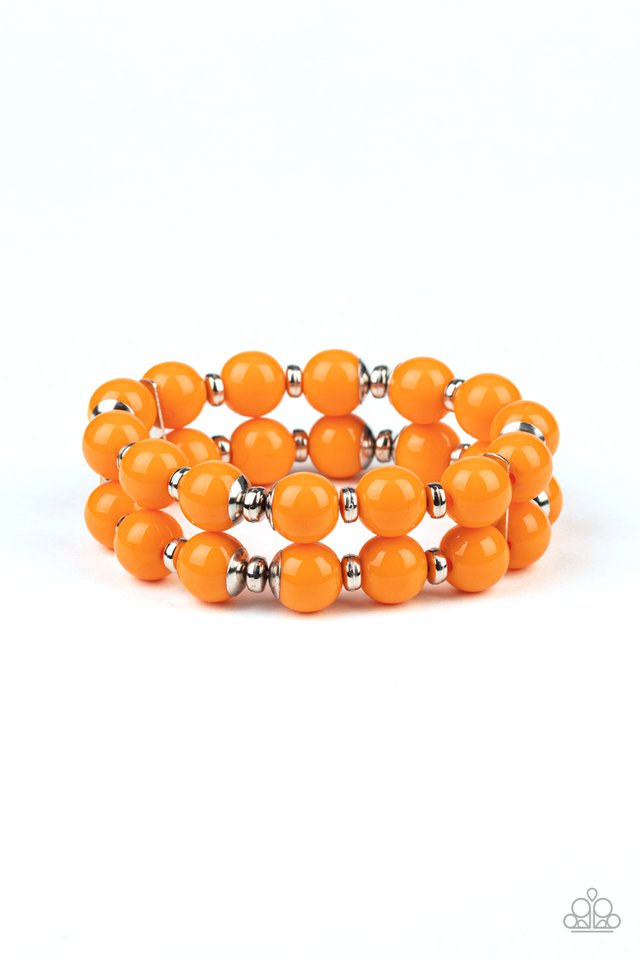 Bubble Blast Off - Orange - Paparazzi Bracelet Image