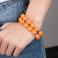 Bubble Blast Off - Orange - Paparazzi Bracelet Image