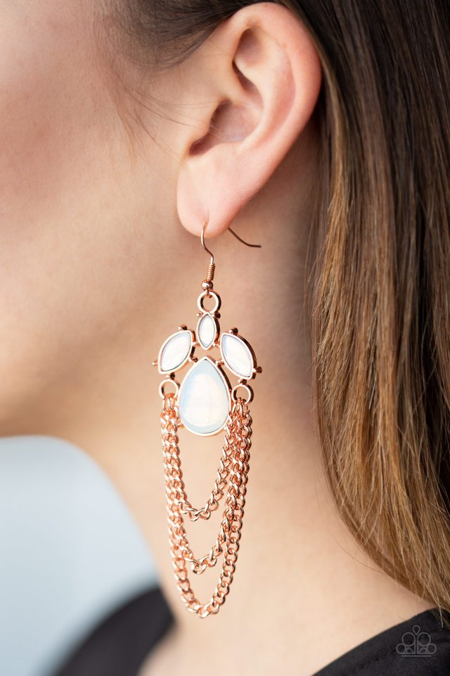 Opalescence Essence - Copper - Paparazzi Earring Image