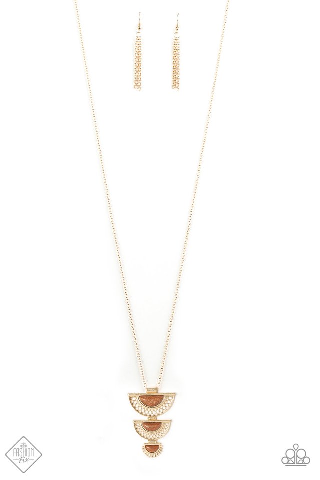Serene Sheen - Gold - Paparazzi Necklace Image