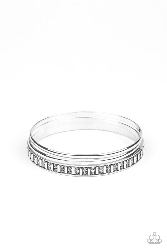 Flawless Flaunter - Silver - Paparazzi Bracelet Image