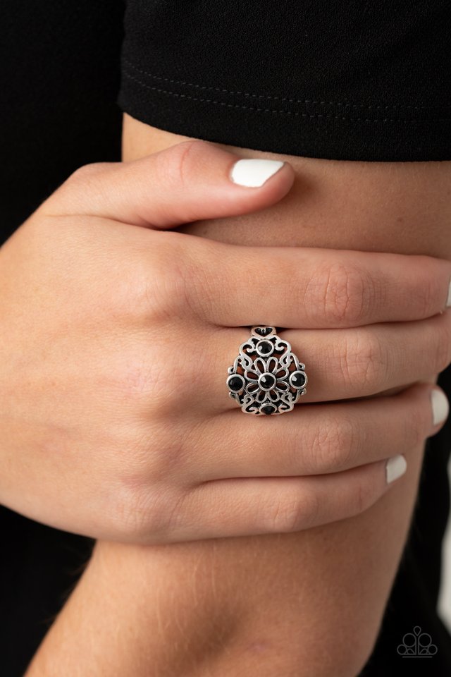 One DAISY At A Time - Black - Paparazzi Ring Image
