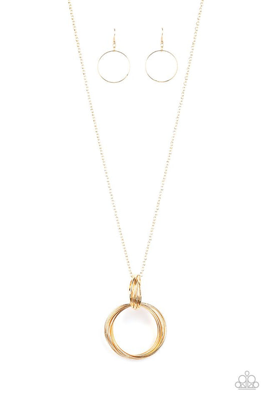 My Ears Are Ringing - Gold - Paparazzi Necklace Image