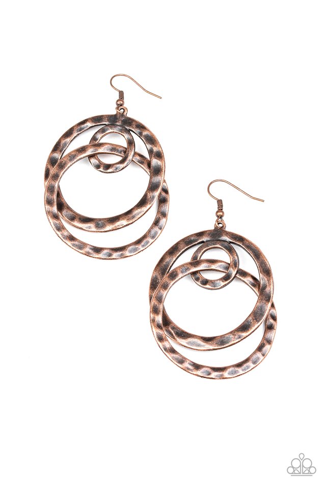 Modern Relic - Copper - Paparazzi Earring Image