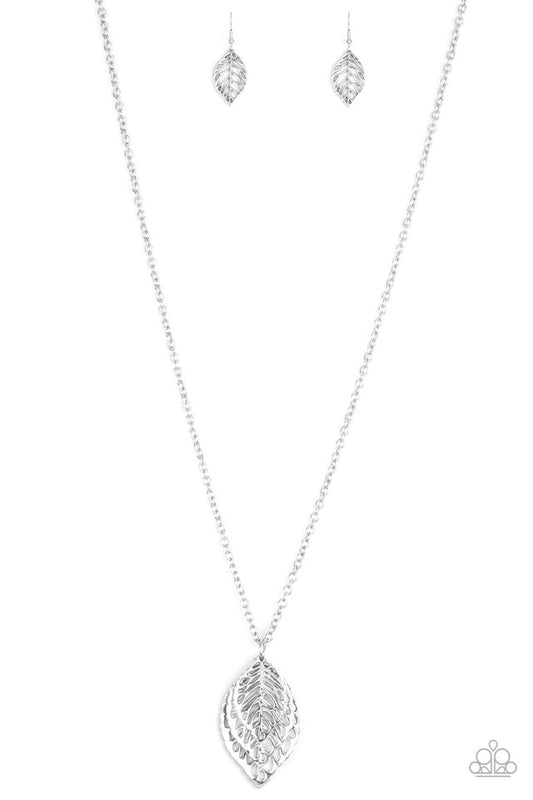Just Be-LEAF - Silver - Paparazzi Necklace Image