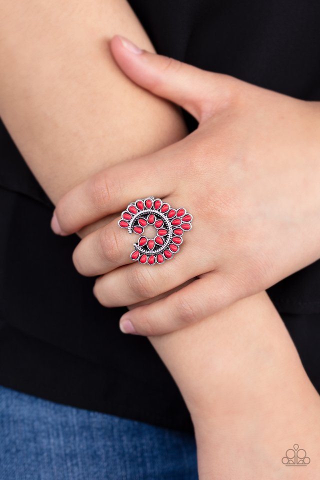 Trendy Talisman - Red - Paparazzi Ring Image
