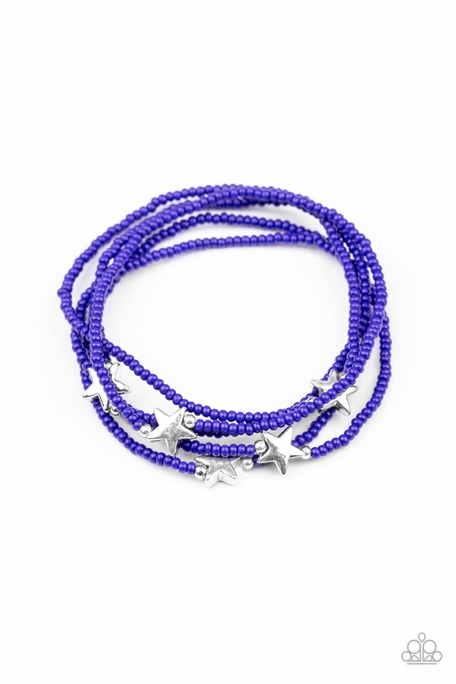Pretty Patriotic - Blue - Paparazzi Bracelet Image