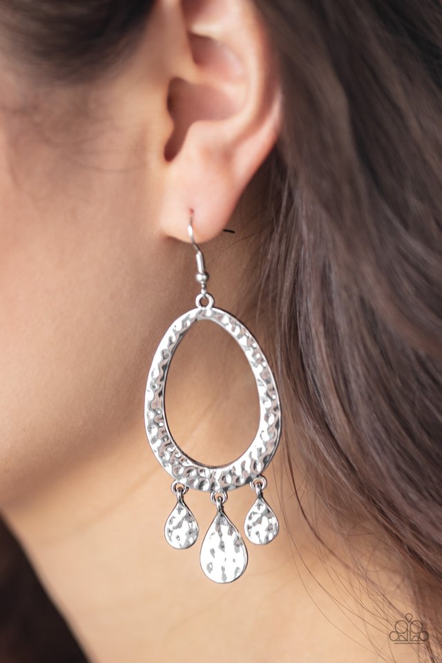 Taboo Trinket - Silver - Paparazzi Earring Image