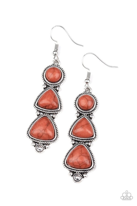 New Frontier - Brown - Paparazzi Earring Image