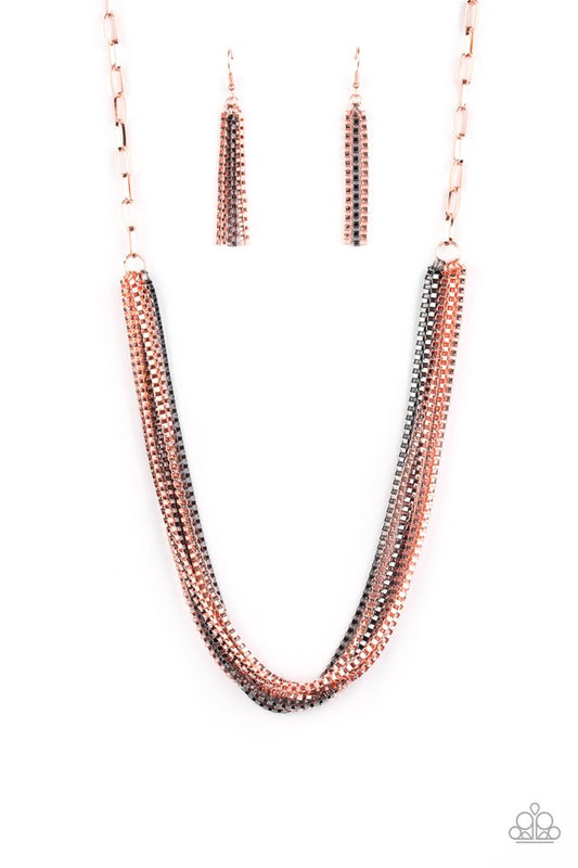 Beat Box Queen - Copper - Paparazzi Necklace Image