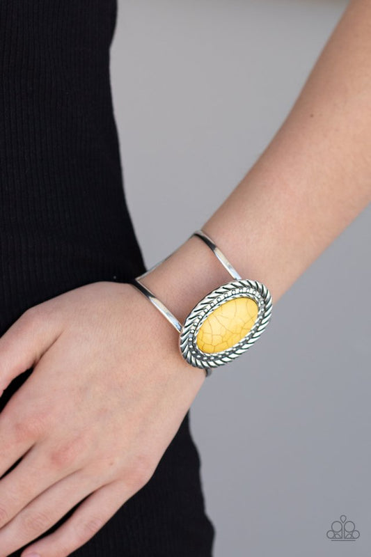 Desert Aura - Yellow - Paparazzi Bracelet Image
