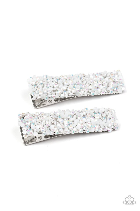 HAIR Comes Trouble - White - Paparazzi Hair Accessories Image