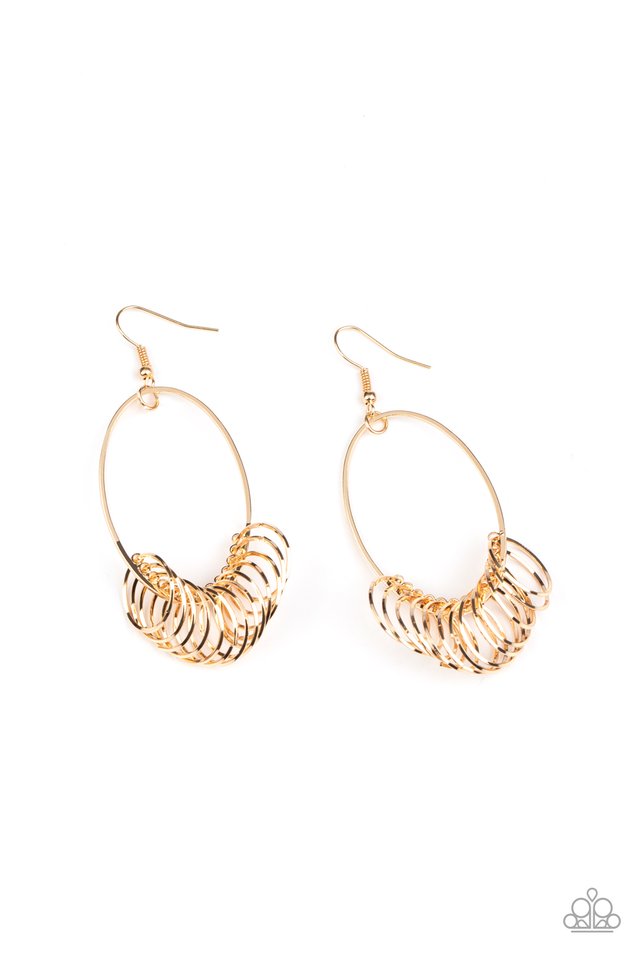 Halo Effect - Gold - Paparazzi Earring Image