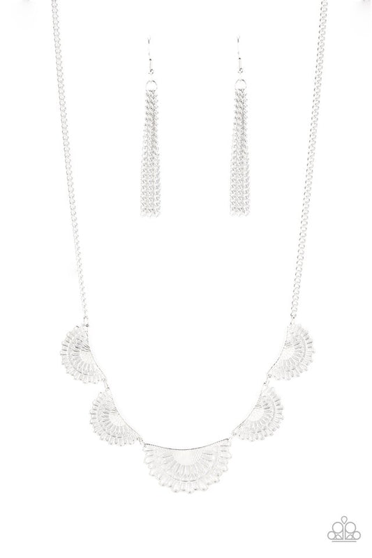 Fanned Out Fashion - Silver - Paparazzi Necklace Image