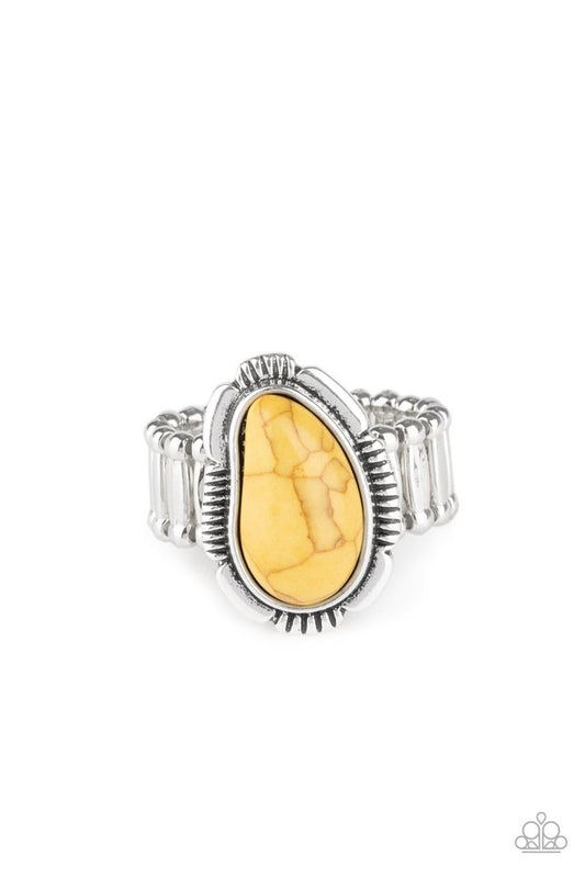 Mineral Mood - Yellow - Paparazzi Ring Image