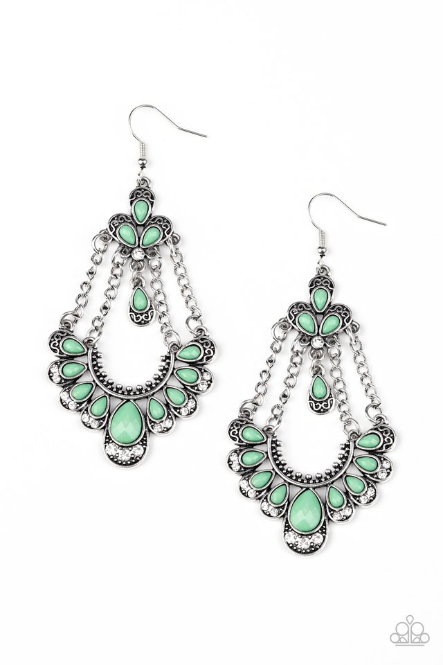 Unique Chic - Green - Paparazzi Earring Image