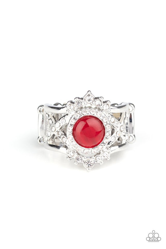 Decadently Dreamy - Red - Paparazzi Ring Image