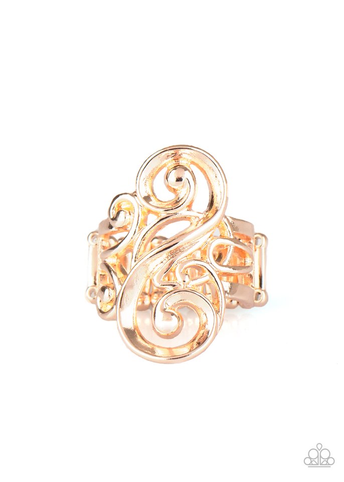 Musical Motif - Rose Gold - Paparazzi Ring Image
