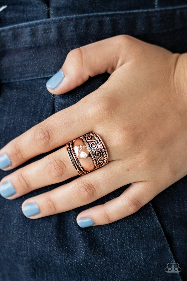 Texture Tantrum - Copper - Paparazzi Ring Image