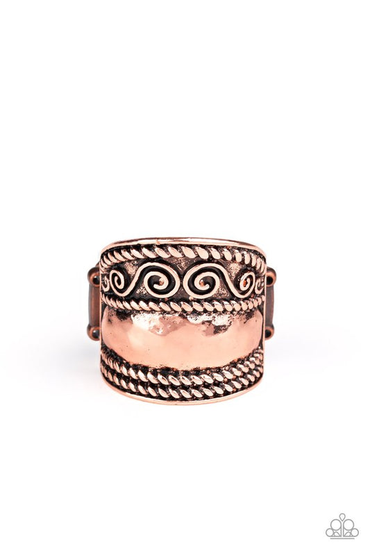 Texture Tantrum - Copper - Paparazzi Ring Image