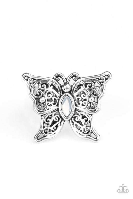 Flutter Flavor - White - Paparazzi Ring Image