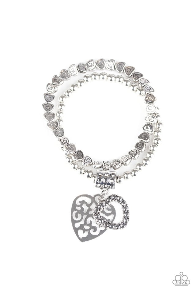 Think With Your Heart - Silver - Paparazzi Bracelet Image