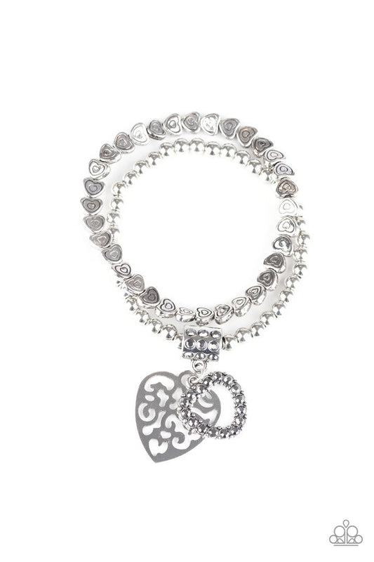 Think With Your Heart - Silver - Paparazzi Bracelet Image