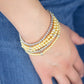 Fiercely Frosted - Yellow - Paparazzi Bracelet Image
